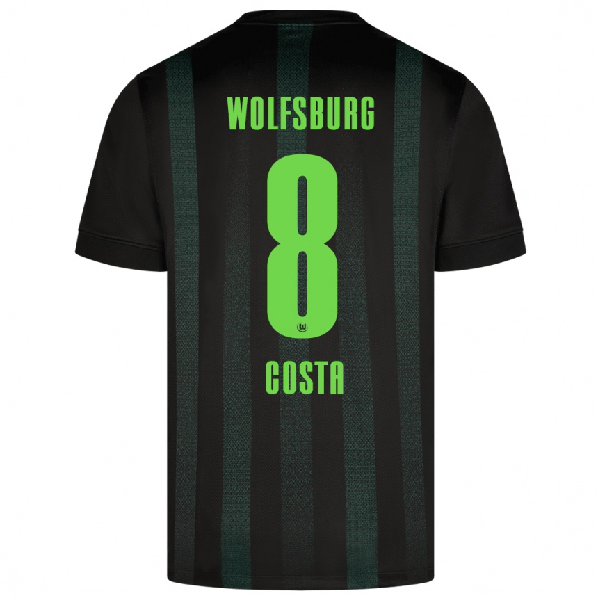 Niño Fútbol Camiseta Jesse Costa #8 Verde Oscuro 2ª Equipación 2024/25