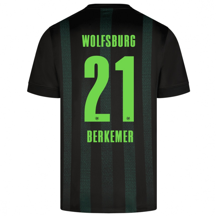 Niño Fútbol Camiseta Melvin Berkemer #21 Verde Oscuro 2ª Equipación 2024/25