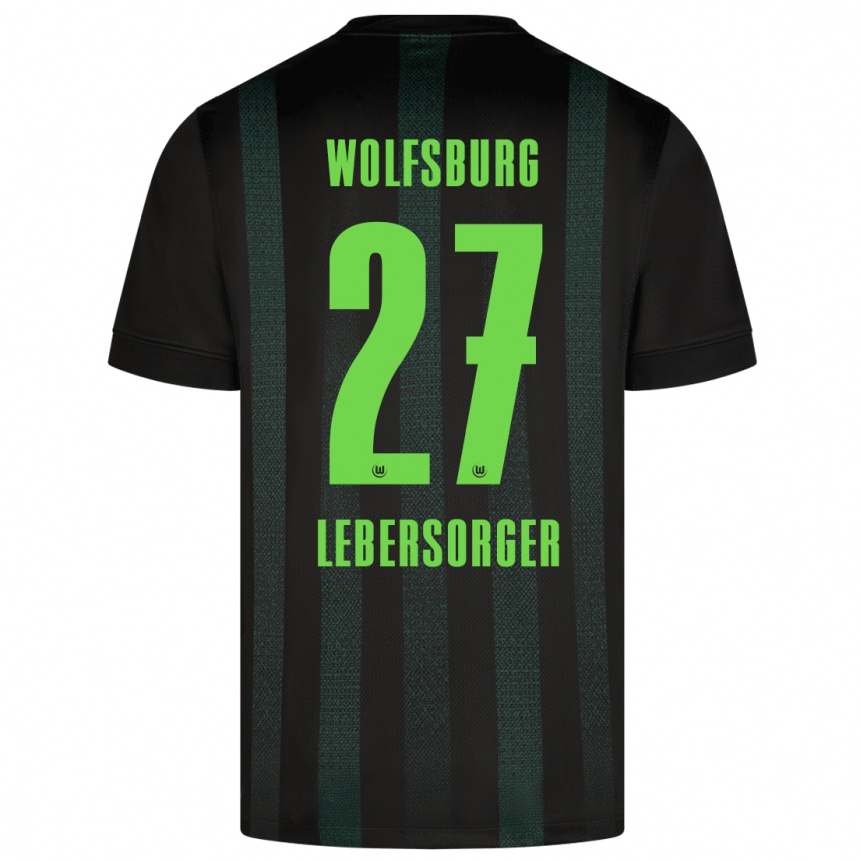 Niño Fútbol Camiseta Kevin Lebersorger #27 Verde Oscuro 2ª Equipación 2024/25