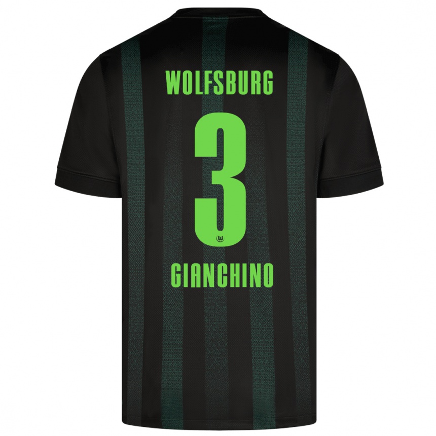 Niño Fútbol Camiseta Michele Gianchino #3 Verde Oscuro 2ª Equipación 2024/25