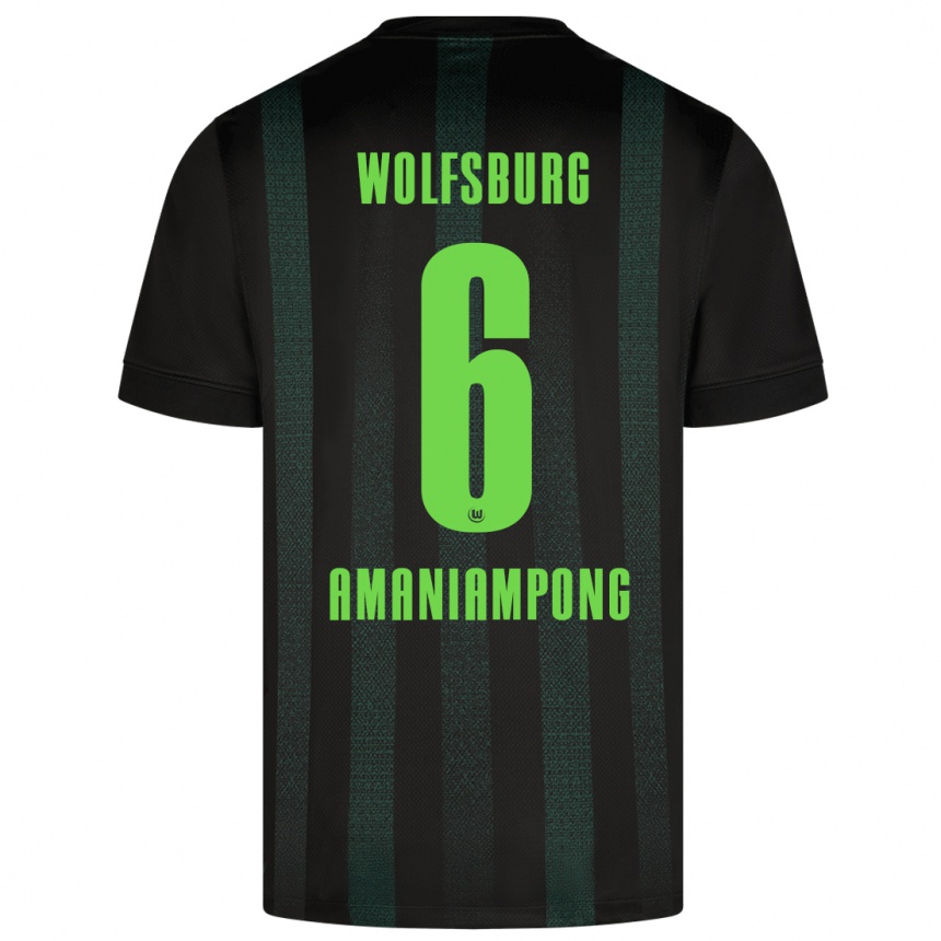 Niño Fútbol Camiseta Marces Amaniampong #6 Verde Oscuro 2ª Equipación 2024/25