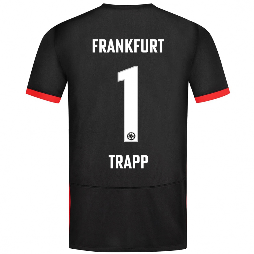 Niño Fútbol Camiseta Kevin Trapp #1 Negro 2ª Equipación 2024/25