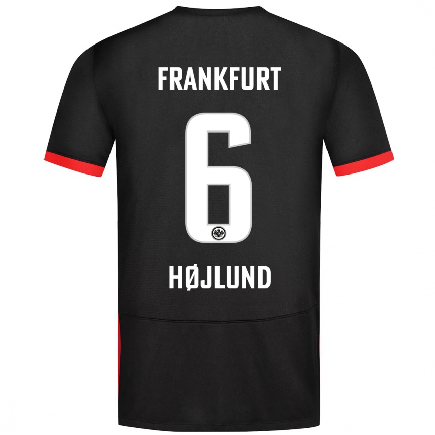 Niño Fútbol Camiseta Oscar Højlund #6 Negro 2ª Equipación 2024/25