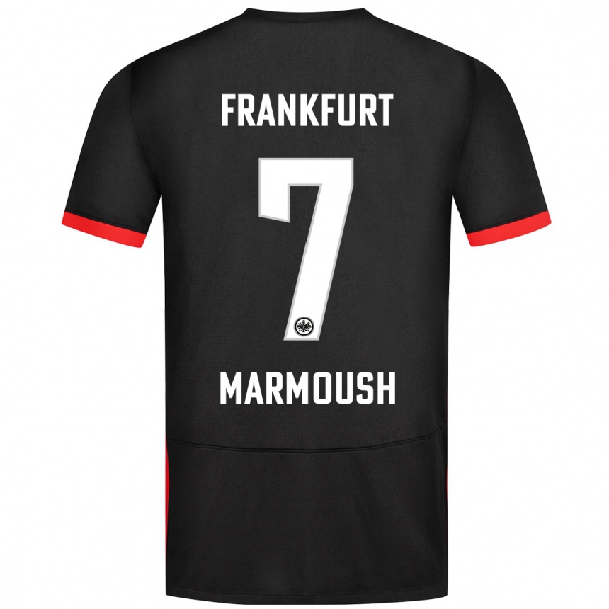 Niño Fútbol Camiseta Omar Marmoush #7 Negro 2ª Equipación 2024/25