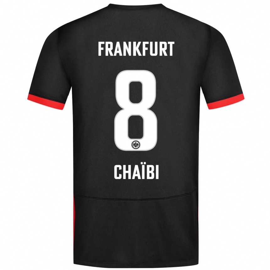 Niño Fútbol Camiseta Farès Chaïbi #8 Negro 2ª Equipación 2024/25