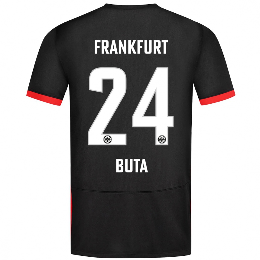 Niño Fútbol Camiseta Aurélio Buta #24 Negro 2ª Equipación 2024/25