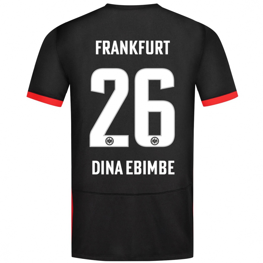 Niño Fútbol Camiseta Junior Dina Ebimbe #26 Negro 2ª Equipación 2024/25