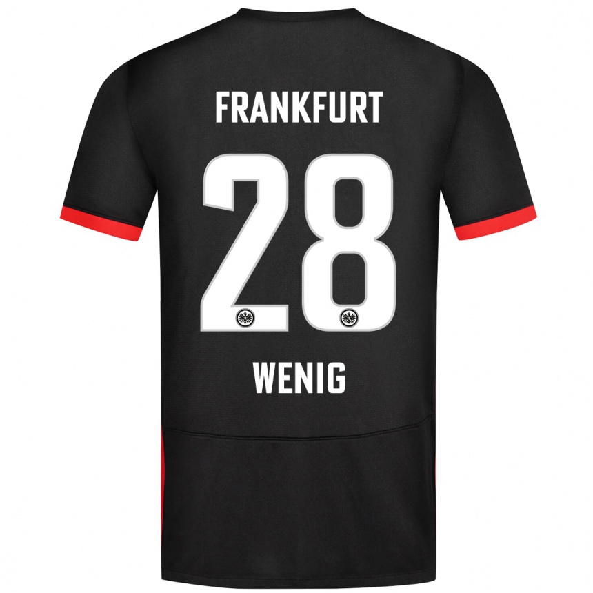 Niño Fútbol Camiseta Marcel Wenig #28 Negro 2ª Equipación 2024/25