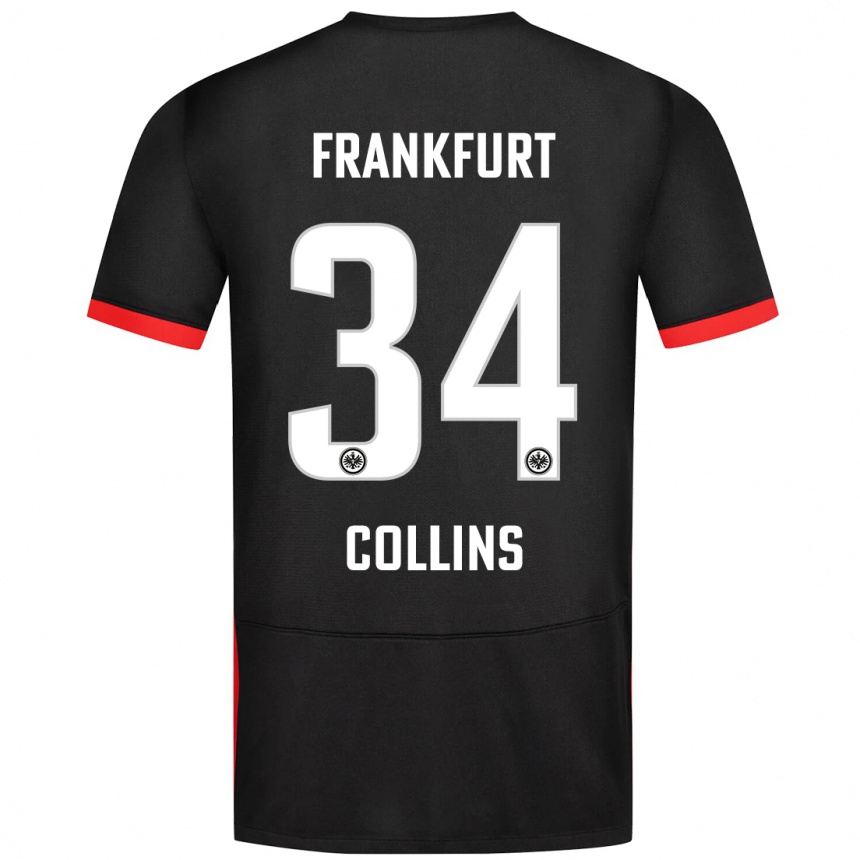 Niño Fútbol Camiseta Nnamdi Collins #34 Negro 2ª Equipación 2024/25