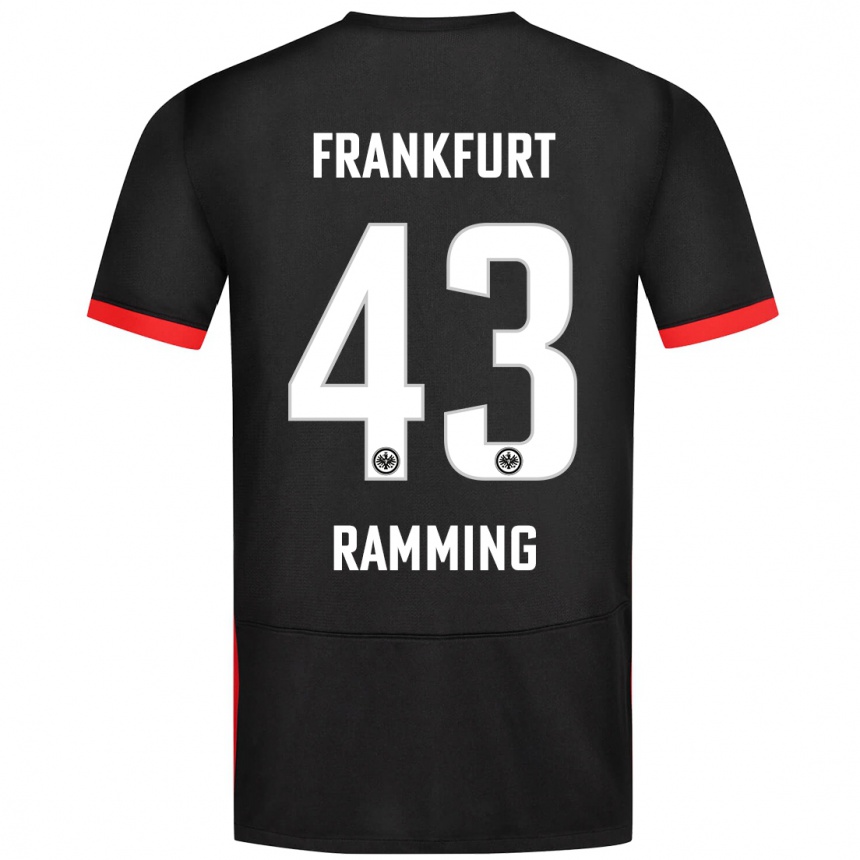 Niño Fútbol Camiseta Nils Ramming #43 Negro 2ª Equipación 2024/25