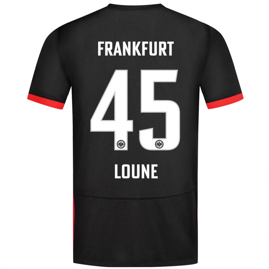 Niño Fútbol Camiseta Mehdi Loune #45 Negro 2ª Equipación 2024/25