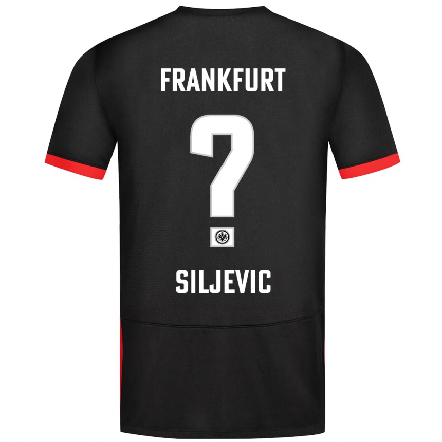 Niño Fútbol Camiseta Amil Siljevic #0 Negro 2ª Equipación 2024/25