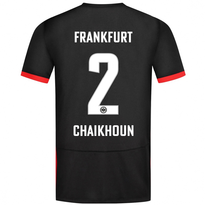 Niño Fútbol Camiseta Ayoub Chaikhoun #2 Negro 2ª Equipación 2024/25