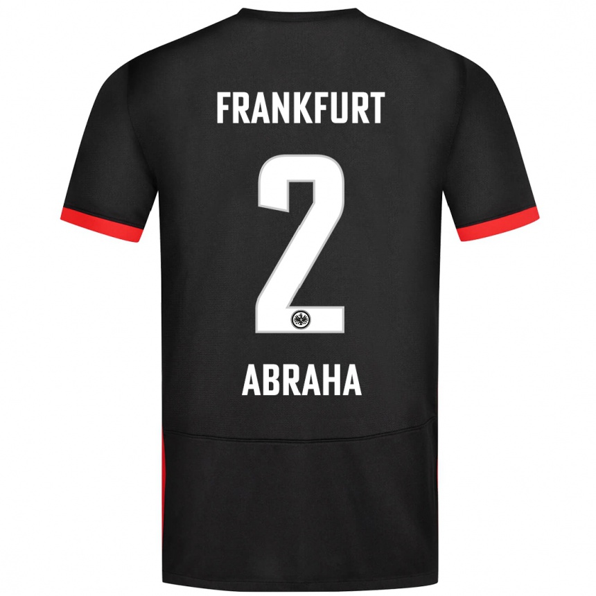 Niño Fútbol Camiseta Natnael Abraha #2 Negro 2ª Equipación 2024/25