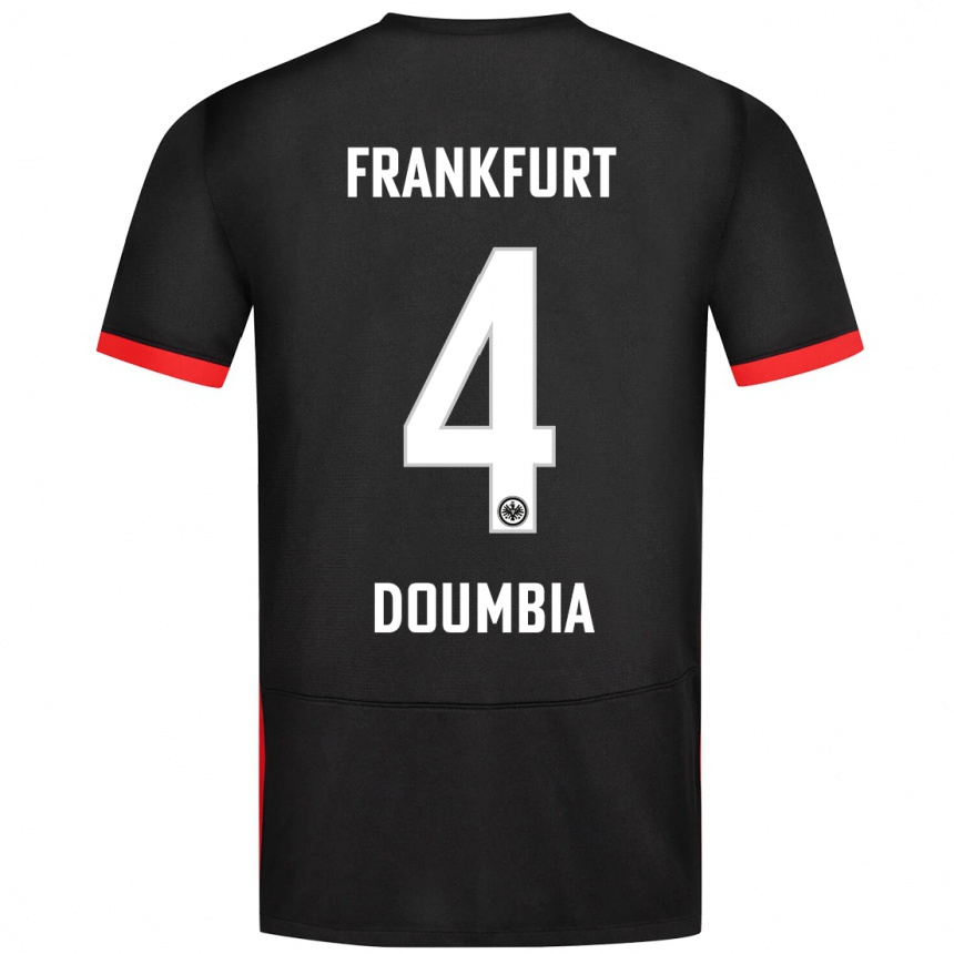 Niño Fútbol Camiseta Fousseny Doumbia #4 Negro 2ª Equipación 2024/25