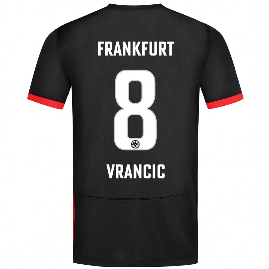 Niño Fútbol Camiseta Mario Vrancic #8 Negro 2ª Equipación 2024/25