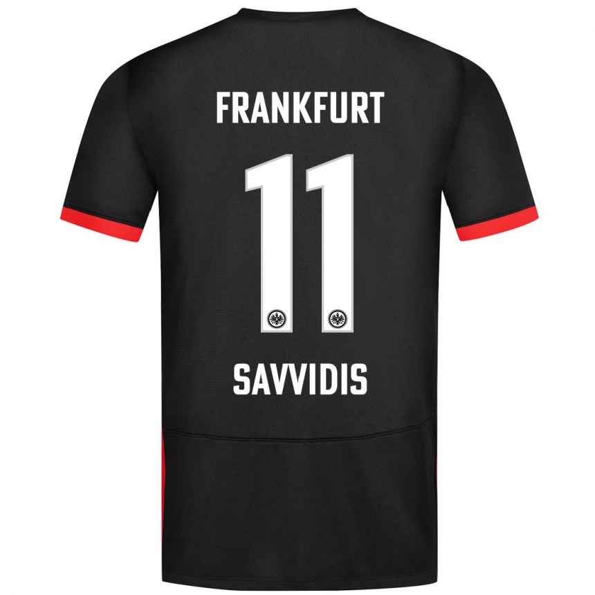 Niño Fútbol Camiseta Rafail Savvidis #11 Negro 2ª Equipación 2024/25