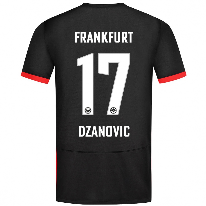 Niño Fútbol Camiseta Benjamin Dzanovic #17 Negro 2ª Equipación 2024/25