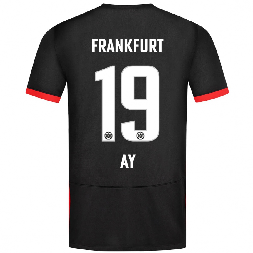 Niño Fútbol Camiseta Ugur Ay #19 Negro 2ª Equipación 2024/25