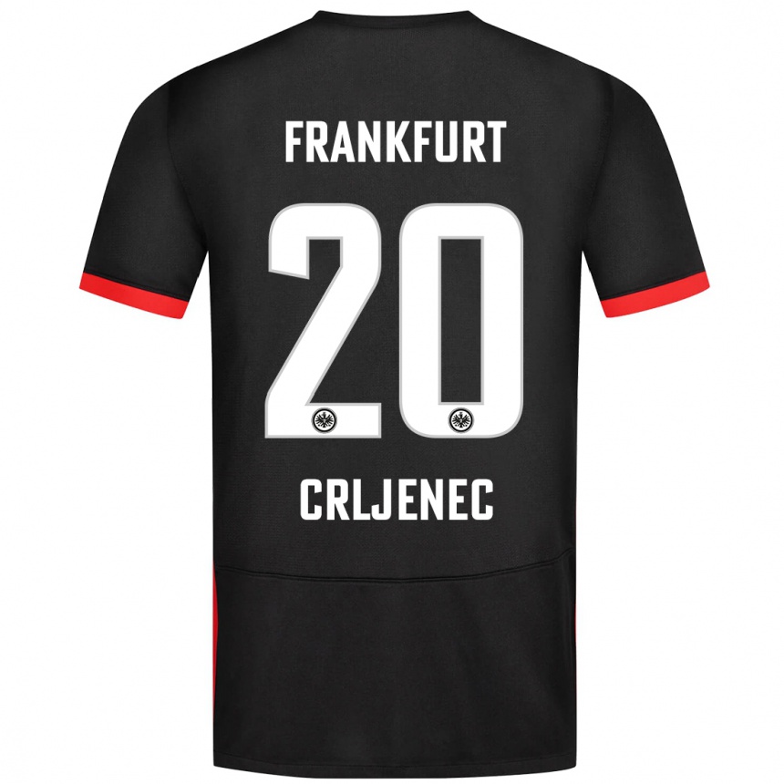 Niño Fútbol Camiseta Dominik Crljenec #20 Negro 2ª Equipación 2024/25