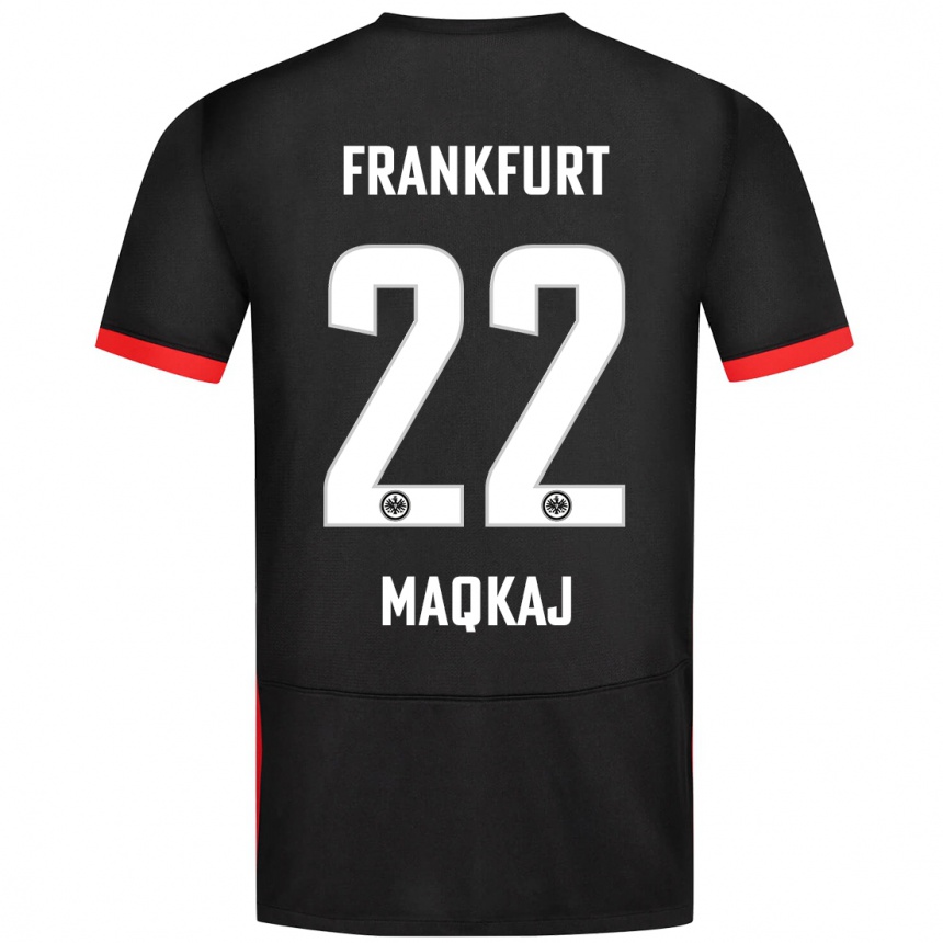 Niño Fútbol Camiseta Dritan Maqkaj #22 Negro 2ª Equipación 2024/25