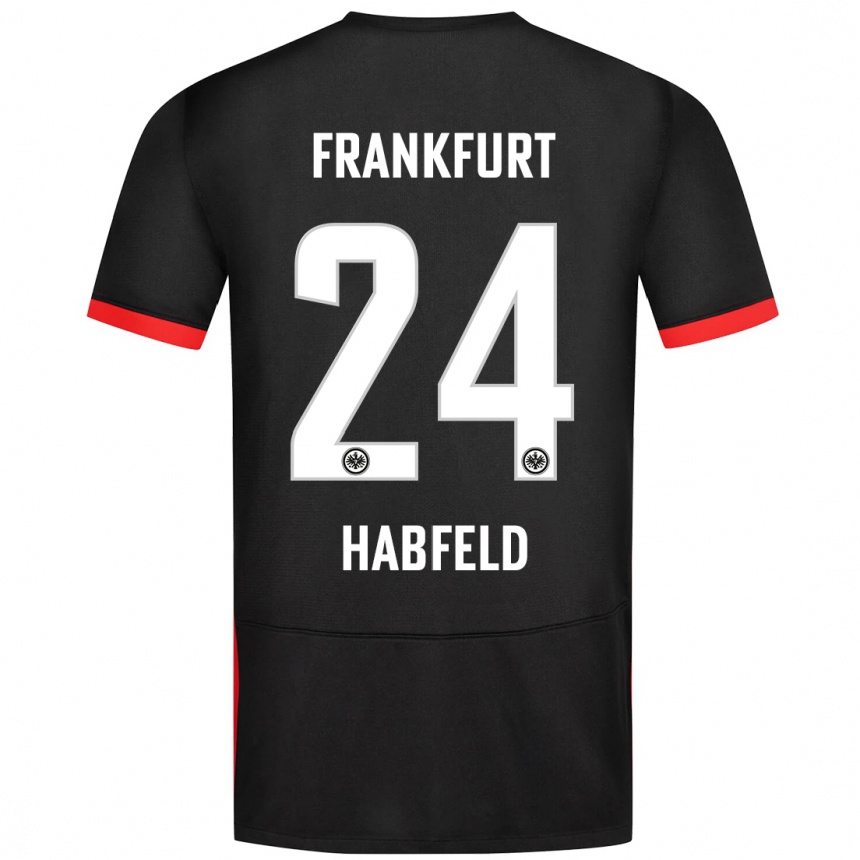 Niño Fútbol Camiseta Josef Haßfeld #24 Negro 2ª Equipación 2024/25