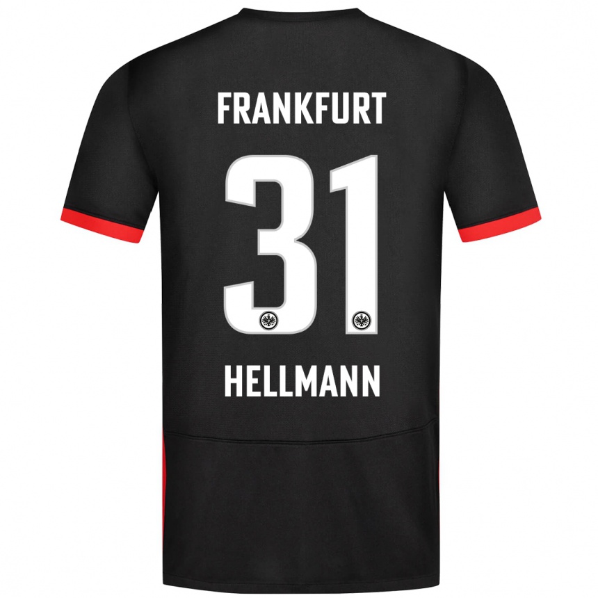 Niño Fútbol Camiseta Melvin Hellmann #31 Negro 2ª Equipación 2024/25