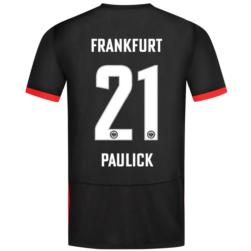 Niño Fútbol Camiseta Lea Paulick #21 Negro 2ª Equipación 2024/25