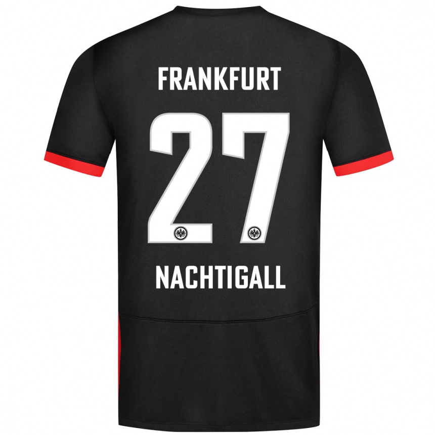 Niño Fútbol Camiseta Sophie Nachtigall #27 Negro 2ª Equipación 2024/25