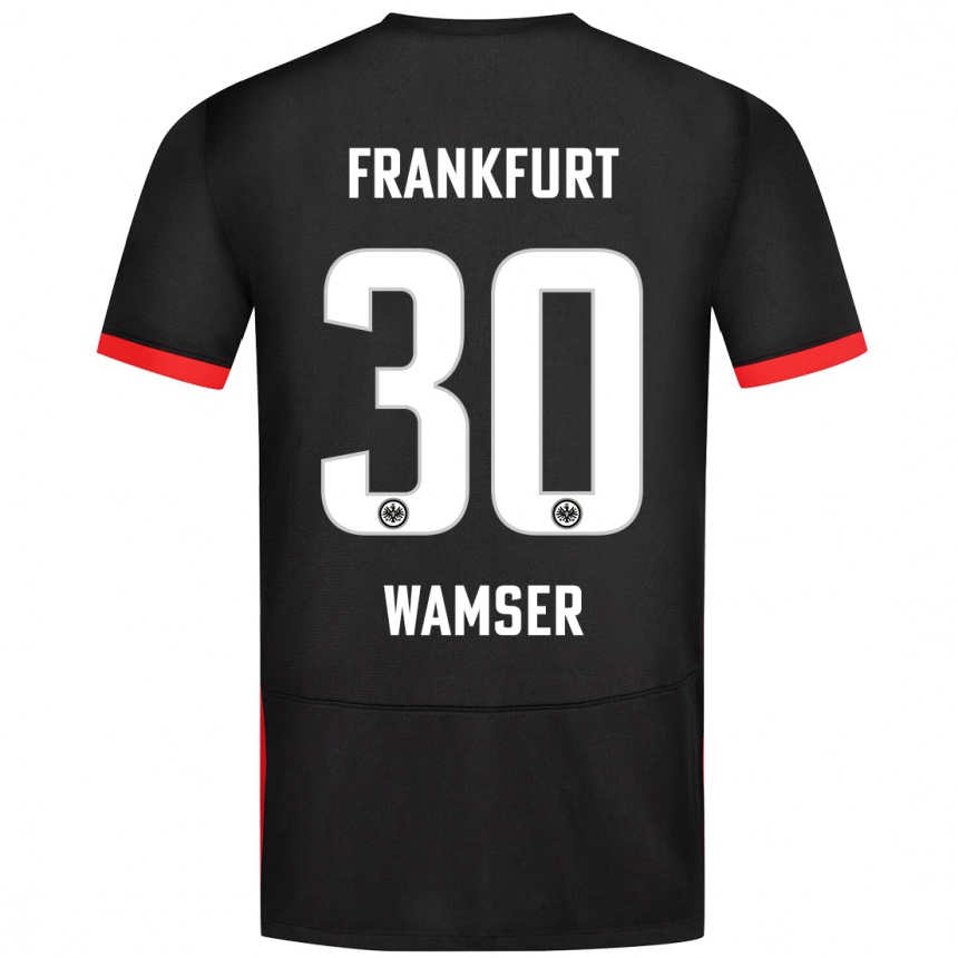 Niño Fútbol Camiseta Carlotta Wamser #30 Negro 2ª Equipación 2024/25