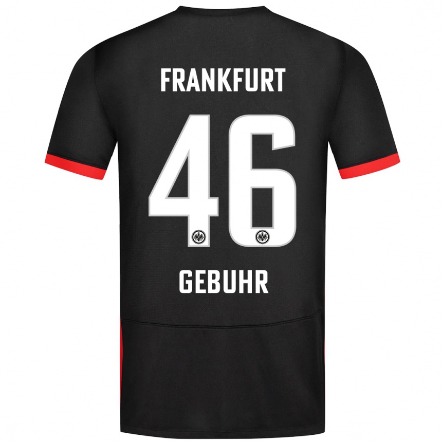 Niño Fútbol Camiseta Dario Gebuhr #46 Negro 2ª Equipación 2024/25