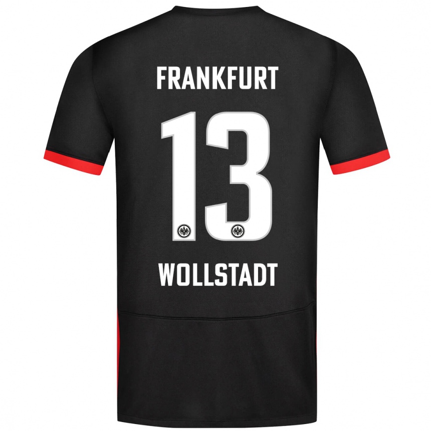 Niño Fútbol Camiseta Fabio Wollstadt #13 Negro 2ª Equipación 2024/25