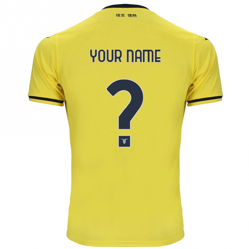 Niño Fútbol Camiseta Su Nombre #0 Amarillo 2ª Equipación 2024/25