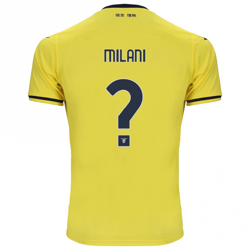 Niño Fútbol Camiseta Alessandro Milani #0 Amarillo 2ª Equipación 2024/25