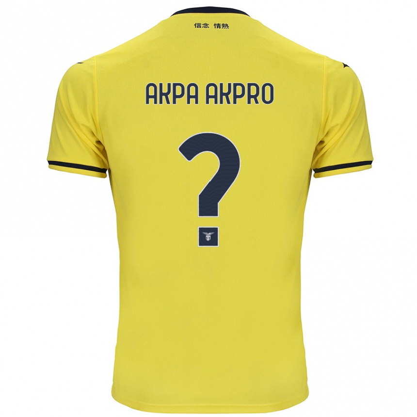 Niño Fútbol Camiseta Jean-Daniel Akpa Akpro #0 Amarillo 2ª Equipación 2024/25