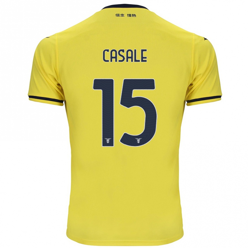 Niño Fútbol Camiseta Nicolò Casale #15 Amarillo 2ª Equipación 2024/25