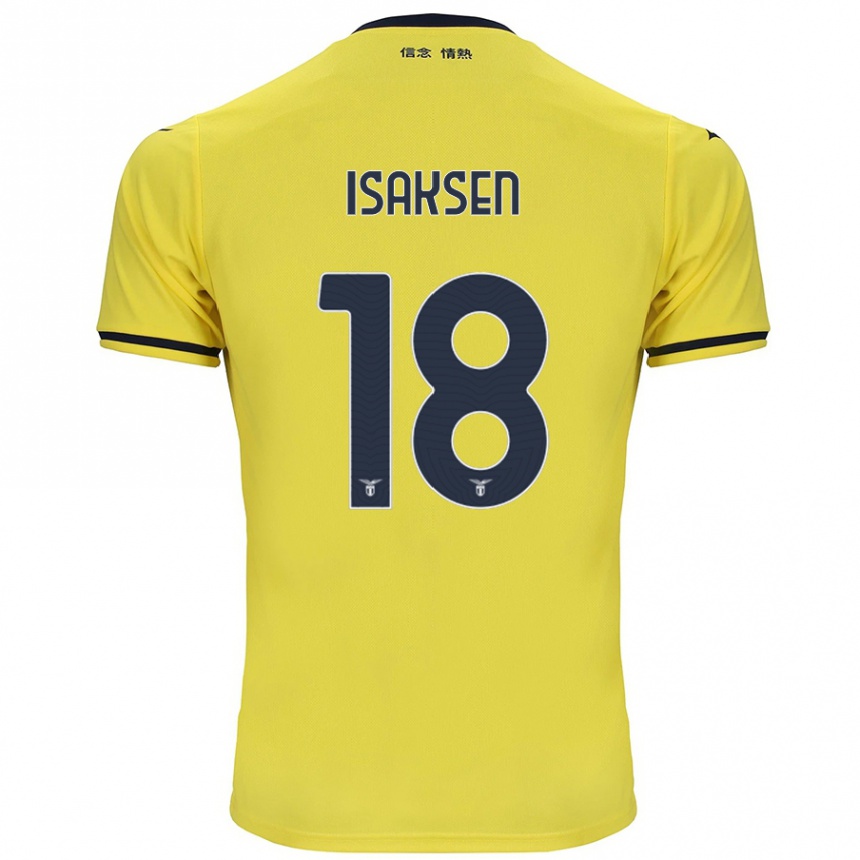 Niño Fútbol Camiseta Gustav Isaksen #18 Amarillo 2ª Equipación 2024/25