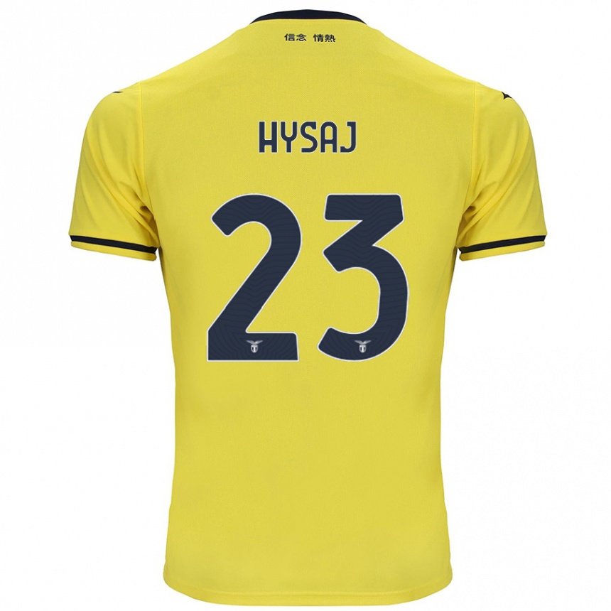 Niño Fútbol Camiseta Elseid Hysaj #23 Amarillo 2ª Equipación 2024/25