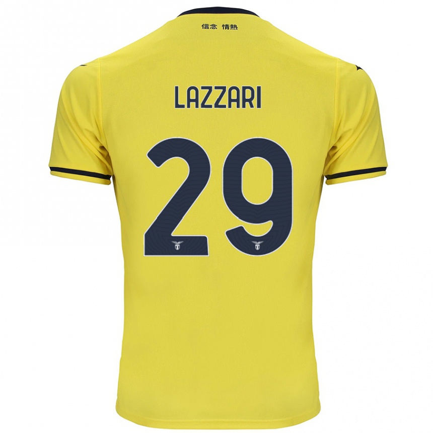 Niño Fútbol Camiseta Manuel Lazzari #29 Amarillo 2ª Equipación 2024/25