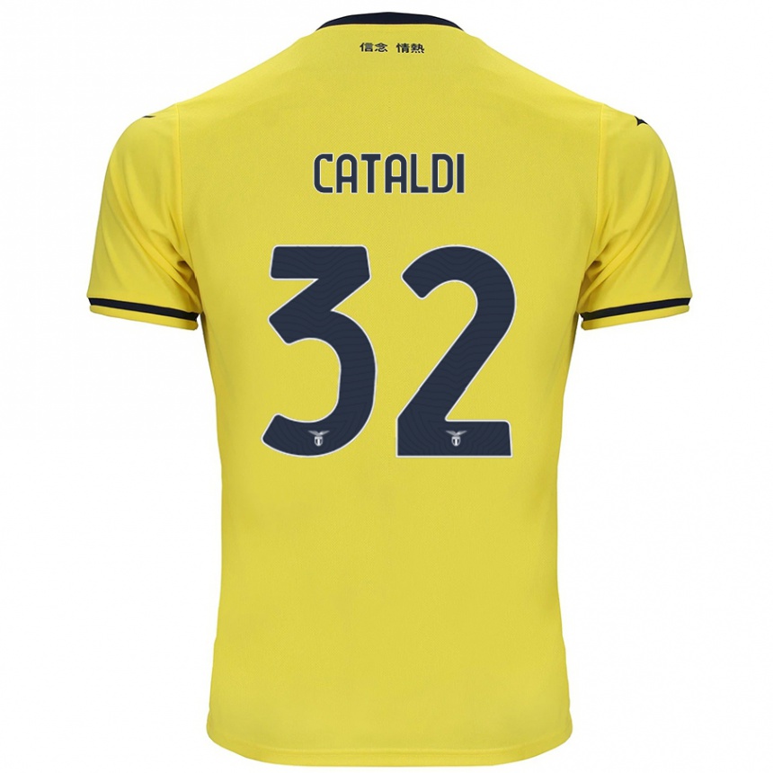 Niño Fútbol Camiseta Danilo Cataldi #32 Amarillo 2ª Equipación 2024/25