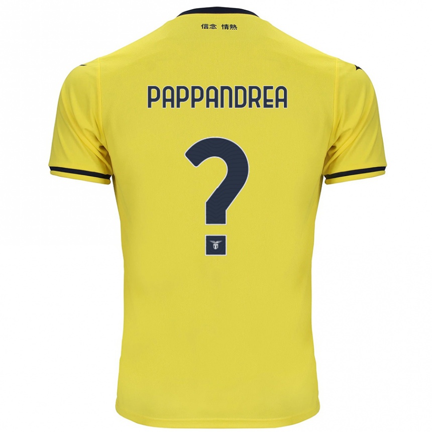 Niño Fútbol Camiseta Filippo Pappandrea #0 Amarillo 2ª Equipación 2024/25