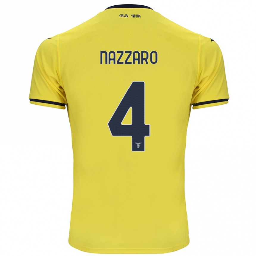 Niño Fútbol Camiseta Marco Nazzaro #4 Amarillo 2ª Equipación 2024/25