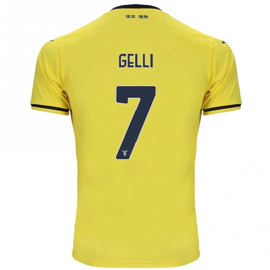 Niño Fútbol Camiseta Valerio Gelli #7 Amarillo 2ª Equipación 2024/25