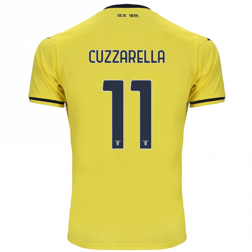 Niño Fútbol Camiseta Cristian Cuzzarella #11 Amarillo 2ª Equipación 2024/25