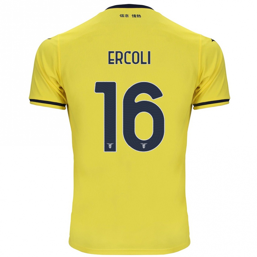 Niño Fútbol Camiseta Michele Ercoli #16 Amarillo 2ª Equipación 2024/25