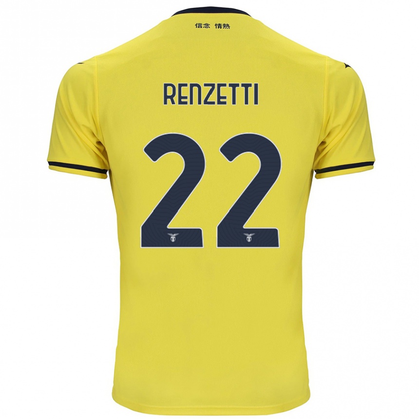 Niño Fútbol Camiseta Davide Renzetti #22 Amarillo 2ª Equipación 2024/25