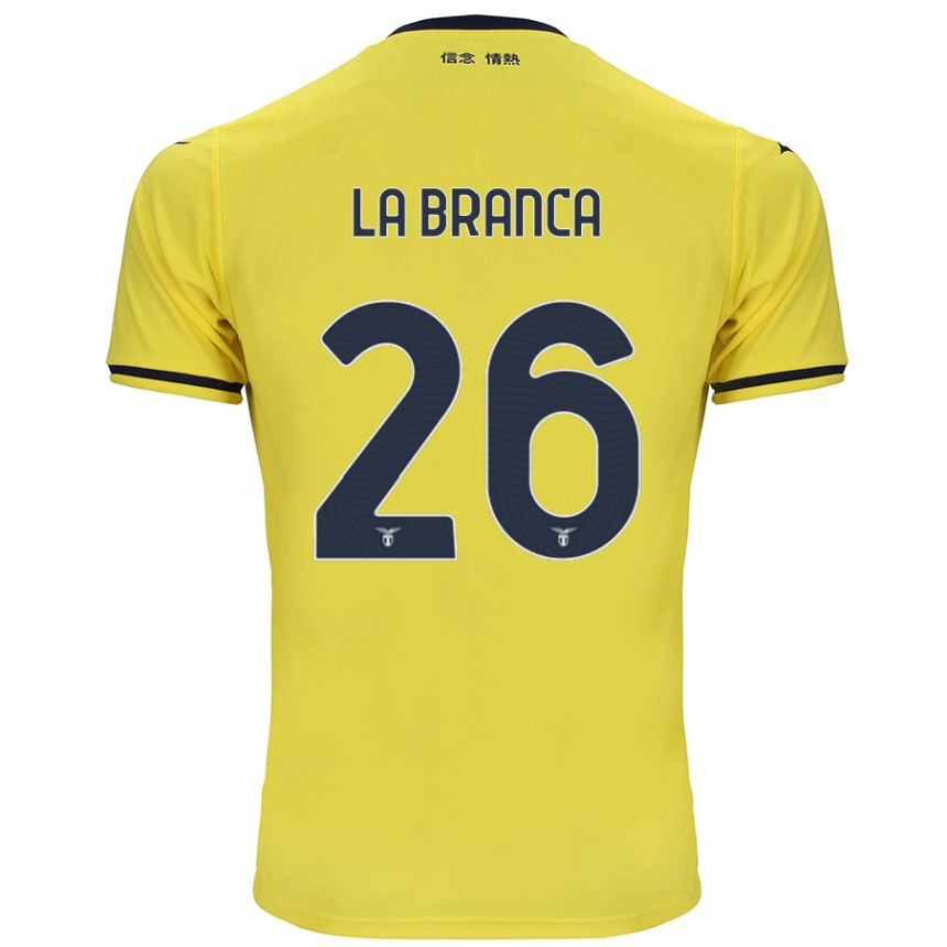 Niño Fútbol Camiseta Ruggero La Branca #26 Amarillo 2ª Equipación 2024/25