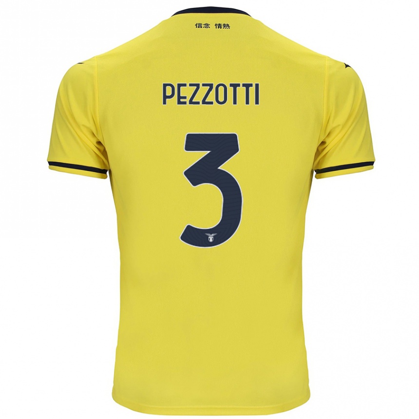 Niño Fútbol Camiseta Arianna Pezzotti #3 Amarillo 2ª Equipación 2024/25