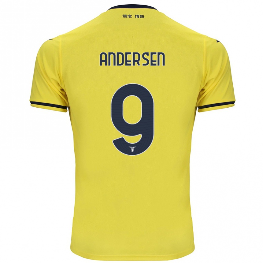 Niño Fútbol Camiseta Signe Holt Andersen #9 Amarillo 2ª Equipación 2024/25