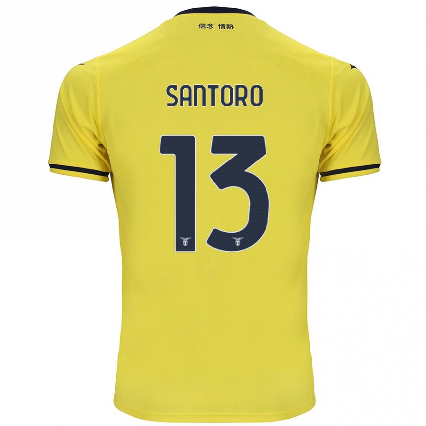 Niño Fútbol Camiseta Martina Santoro #13 Amarillo 2ª Equipación 2024/25